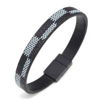 PU Leather Bangle, for man cm 