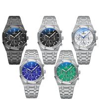 Men Wrist Watch, Stainless Steel, with Glass & Zinc Alloy, Chinese movement, for man & waterproof 