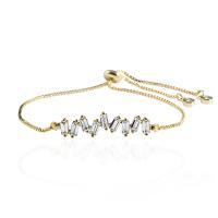 Cubic Zirconia Micro Pave Brass Bracelet, plated, fashion jewelry & micro pave cubic zirconia .87 Inch 