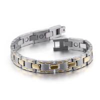 Acier titane bracelet, Placage, pour homme, 12mm Environ 8.66 pouce, Vendu par PC