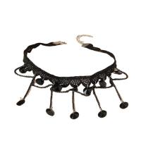 Ожерелье Мода Choker, цинковый сплав, с Полиэстер & Кристаллы, с 2inch наполнитель цепи, Другое покрытие, Женский & отверстие, длина:Приблизительно 11.8 дюймовый, продается PC