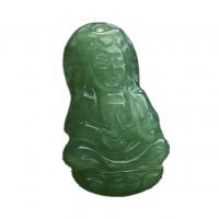 Jade birmania colgante, Guanyin, Tallado, verde, 21x12x5mm, Vendido por UD