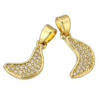 Cubic Zirconia Micro Pave Brass Pendant, gold color plated, micro pave cubic zirconia Approx 3mm 