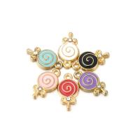 Zinc Alloy Enamel Pendants, Lollipop, with rhinestone 