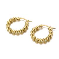 Acier titane boucle d'oreille cercle, beignet, Placage, pour femme, plus de couleurs à choisir, 23mm, Vendu par paire