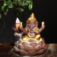 Incense Smoke Flow Backflow Holder Ceramic Incense Burner, Purple Clay, handmade, for home and office & durable 