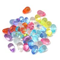 Transparent Acrylic Beads, Teardrop, random style & DIY, mixed colors 