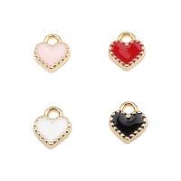 Zinc Alloy Enamel Pendants, Heart 