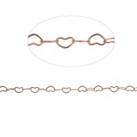 Brass Bar Chain, heart chain, golden m 