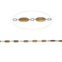 Messing Bar Kette, goldfarben, 15x3x3mm, Länge:1 m, verkauft von m