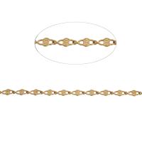 Messing Bar Kette, goldfarben, 10x6mm, Länge:1 m, verkauft von m