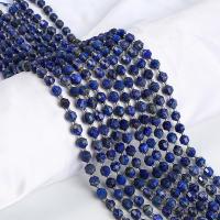 Natural Lapis Lazuli Beads, with Seedbead, Lantern, polished, DIY & faceted, blue Approx 15 Inch 