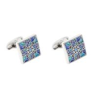 Zinc Alloy Cufflinks, stoving varnish, for man & with rhinestone 