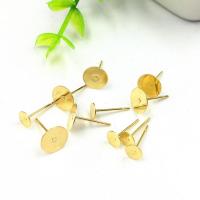 Stainless Steel Earring Stud Component, plated 