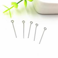 Stainless Steel Eyepins, polished, silver color 