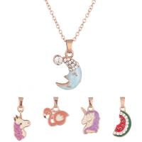 Zinc Alloy Enamel Pendants, with enamel, 5 pieces & fashion jewelry & for children, 1.3*1.7cmuff0c1*2.3cmuff0c1.4*1.5cmuff0c1.1*2cmuff0c0.8*2.1cm 