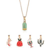 Zinc Alloy Enamel Pendants, with enamel, 5 pieces & fashion jewelry & for children, 0.7*2.3cmuff0c1*1.9cmuff0c1*1.9cmuff0c0.9*2.2cmuff0c1.1*2.1cm 