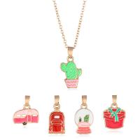 Zinc Alloy Enamel Pendants, with enamel, 5 pieces & fashion jewelry & for children, 1.2*2.2cmuff0c1.4*1.6cmuff0c0.9*2.2cmuff0c1.1*2.1cmuff0c1.3*1.9cm 