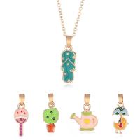 Zinc Alloy Enamel Pendants, with enamel, 5 pieces & fashion jewelry & for children, 0.8*2.4cmuff0c0.7*2.2cmuff0c0.9*2cmuff0c1.9*1.8cmuff0c0.9*2.2cm 