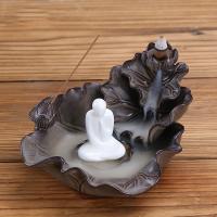 Incense Smoke Flow Backflow Holder Ceramic Incense Burner, Porcelain, handmade, for home and office & durable & multifunctional 