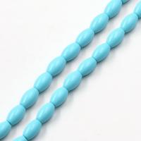 Synthetic Turquoise Beads, Drum, DIY blue Approx 15 Inch 