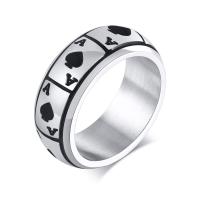 Stainless Steel Finger Ring & for man, 8mm 