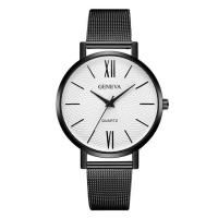 Geneva® Unisex Uhr, Edelstahl, mit Glas & Zinklegierung, chinesische Bewegung, Zinklegierung Dornschließe, rund, plattiert, keine, 240x38x9mm, verkauft von PC