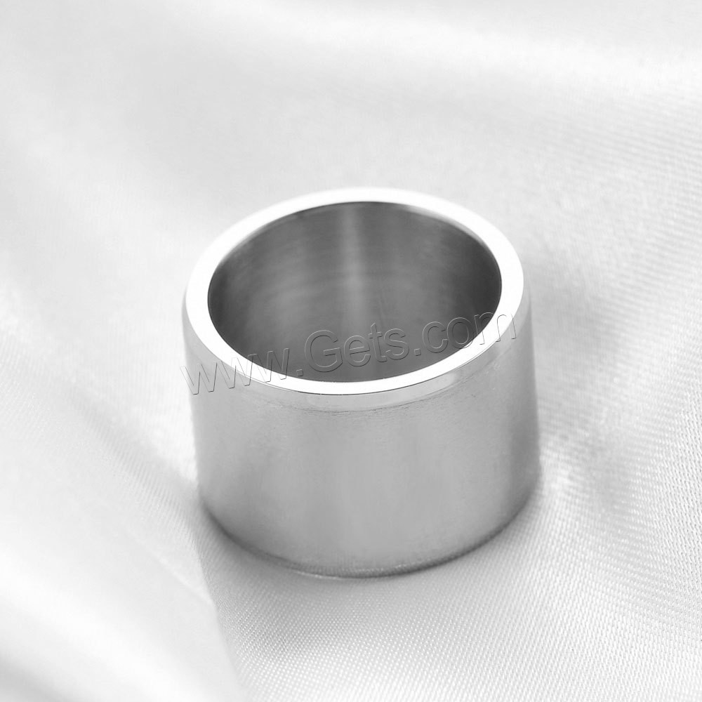 Titanium Steel Finger Ring, plated, different size for choice & for man, more colors for choice, 15mm, US Ring Size:7-12, Sold By PC