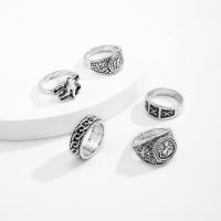 Zink-Legierung Ring Set, Zinklegierung, plattiert, 5 Stück & für den Menschen, 19mm, verkauft von setzen