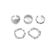 Zink-Legierung Ring Set, Zinklegierung, plattiert, 5 Stück & für den Menschen, 18mm,17mm,8mm, verkauft von PC