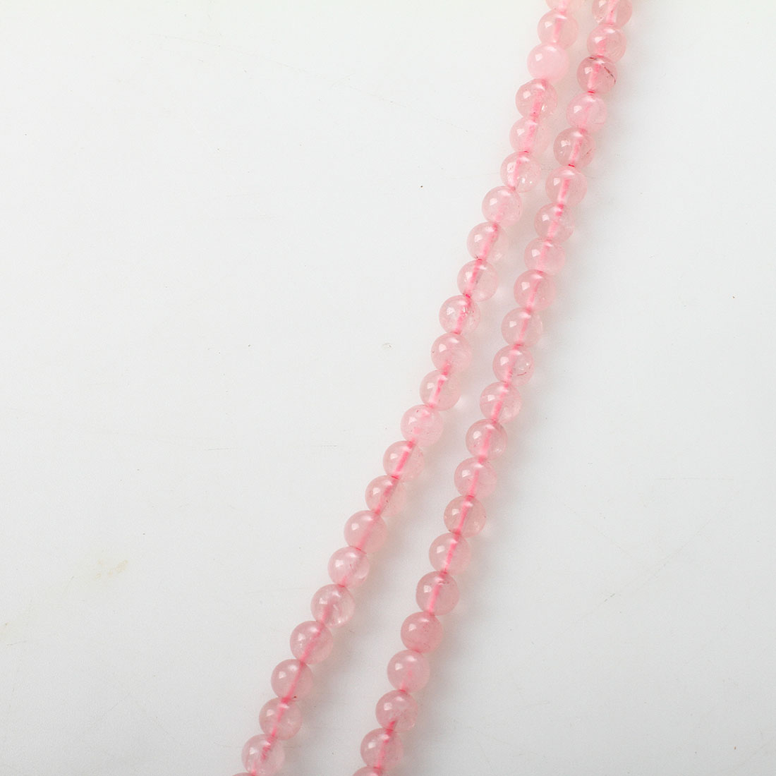 Abalorio De Cuarzo Rosa Natural, cuarzo rosado, Esférico, diverso tamaño para la opción, agujero:aproximado 1mm, longitud:aproximado 15.5 Inch, Vendido por Sarta