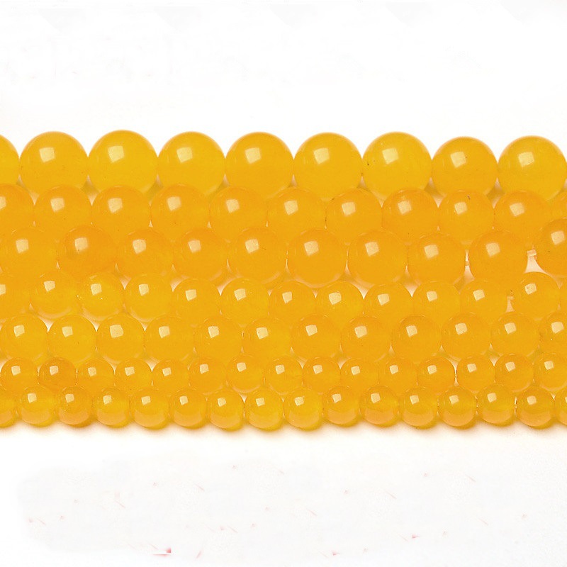 Yellow Calcedony Beads, Round, natural, different size for choice, Grade AAAAA, Hole:Approx 1mm, Length:Approx 15.5 Inch, Sold By Strand