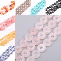 Mixed Gemstone Beads, Natural Stone, Donut, polished, DIY cm 