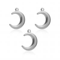 Stainless Steel Pendants, Moon, plated, fashion jewelry & DIY & for woman, original color 