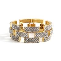 Zinc Alloy Rhinestone Bracelets, plated, with rhinestone 190mm 