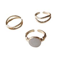 Zink-Legierung Ring Set, Zinklegierung, plattiert, drei Stücke & für Frau & Emaille, keine, 17mm, 18mm, Größe:6.5-8, verkauft von setzen