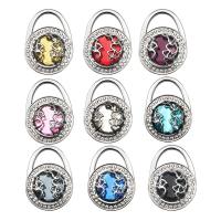 Zinc Alloy Cufflinks, portable & Collapsible & with rhinestone 