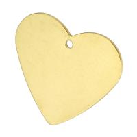 Stainless Steel Heart Pendants, gold color plated Approx 1mm 