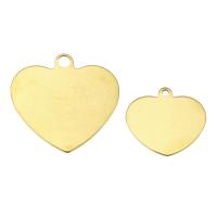 Stainless Steel Heart Pendants, gold color plated 