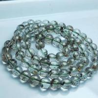 Green Phantom Quartz Bracelet, Round, Unisex & radiation protection, light green, 7-7.5mm cm 