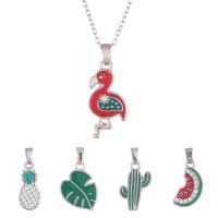 Zinc Alloy Enamel Pendants, with enamel, 5 pieces & fashion jewelry & for children, 1.3*2.7cmuff0c0.8*2.2cmuff0c1.3*2.2cmuff0c1.2*2.1cmuff0c0.8*2cm 