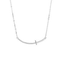 Collier de bijoux en argent , Argent sterling 925, Placage, pour femme & avec strass, plus de couleurs à choisir cm, Vendu par PC