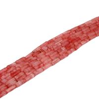 Perle en Quartz cerise, rouge de cerise, rectangle, DIY, rouge cm, Vendu par brin