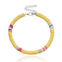 Arcilla polimero pulsera tobillera, con aleación de zinc, con 1.97 extender cadena, chapado, Joyería, más colores para la opción, 6mm, longitud:21 cm, Vendido por Sarta