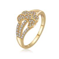 Cubic Zirconia Micro Pave Brass Finger Ring, Geometrical Pattern, plated & micro pave cubic zirconia & for woman US Ring 