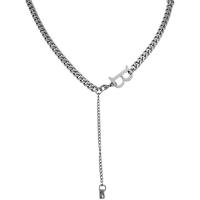 Collier de bijoux de titane, Acier titane, Lettre B, poli, unisexe, argent, 90mm cm, Vendu par PC