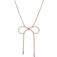 Collier de bijoux de titane, Acier titane, Noeud papillon, pour femme, couleur or rose cm, Vendu par PC