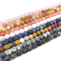 Mixed Gemstone Beads, Natural Stone, Round  & frosted Approx 14.96 Inch, Approx 