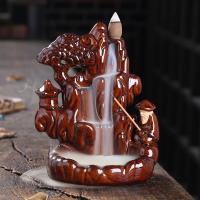 Incense Smoke Flow Backflow Holder Ceramic Incense Burner, Porcelain, handmade, for home and office & durable & multifunctional 