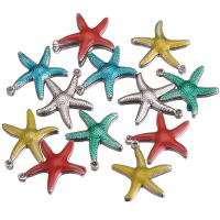 Enamel Stainless Steel Pendant, Starfish, plated, DIY 